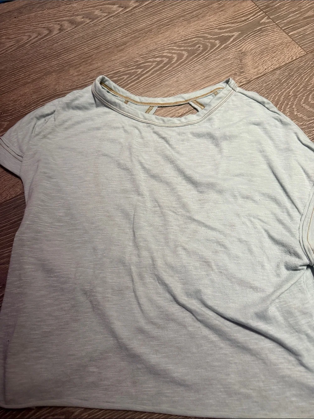 Men's Light Blue Crewneck Short Sleeve Shirt